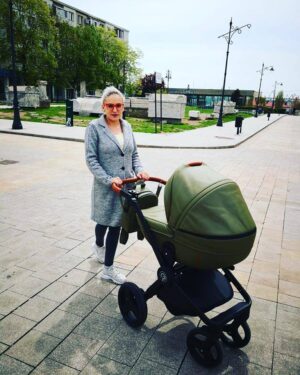 Krausman Passeggino 3 in 1 Topaz Lux Olive con Carrozzina, Parte sport e Seggiolino auto Design Made In Germany