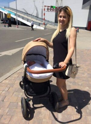 Krausman Passeggino 3 in 1 Topaz Lux Beige con Carrozzina, Parte sport e Seggiolino auto Design Made In Germany