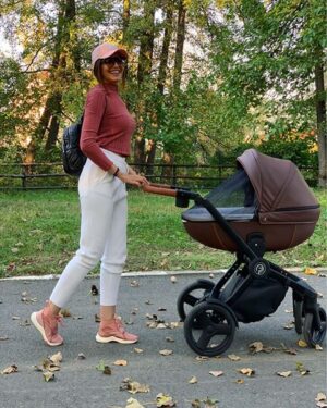 Krausman Passeggino 3 in 1 Topaz Lux Brown con Carrozzina, Parte sport e Seggiolino auto Design Made In Germany