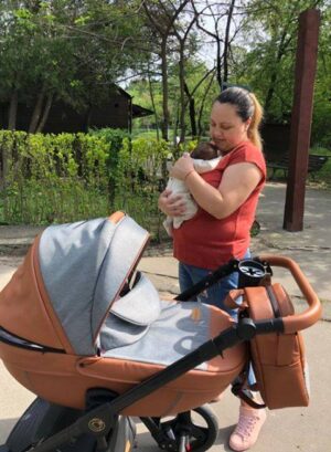 Krausman Passeggino 3 in 1 Nexxo Caramel con Carrozzina, Parte sport e Seggiolino auto Design Made In Germany
