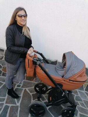 Krausman Passeggino 3 in 1 Nexxo Caramel con Carrozzina, Parte sport e Seggiolino auto Design Made In Germany