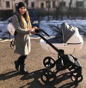 Krausman Passeggino 3 in 1 Nexxo White con Carrozzina, Parte sport e Seggiolino auto Design Made In Germany
