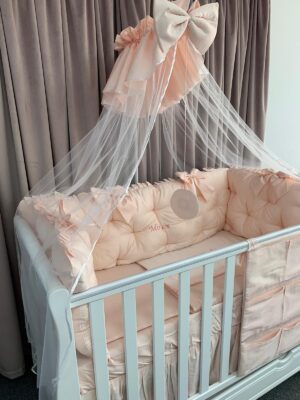 PEPPIbambini ROYAL Somon Miriam Biancheria da letto per bambini 11 pezzi, 100% Cotone con Ricamo