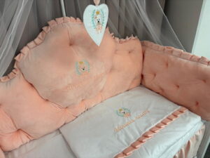 PEPPIbambini ROYAL Velvet Somon Biancheria da letto per bambini 11 pezzi, 100% Cotone con Ricamo - immagine 7