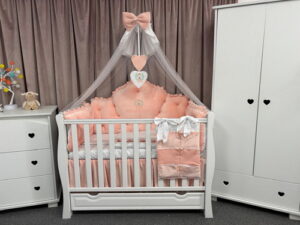 PEPPIbambini ROYAL Velvet Somon Biancheria da letto per bambini 11 pezzi, 100% Cotone con Ricamo - immagine 6