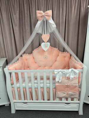 PEPPIbambini ROYAL Velvet Somon Biancheria da letto per bambini 11 pezzi, 100% Cotone con Ricamo - immagine 5