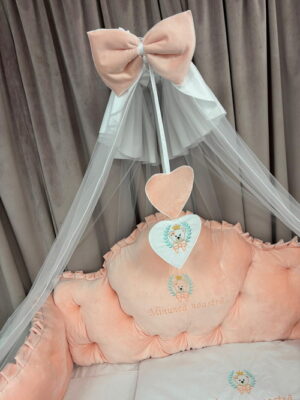 PEPPIbambini ROYAL Velvet Somon Biancheria da letto per bambini 11 pezzi, 100% Cotone con Ricamo - immagine 4