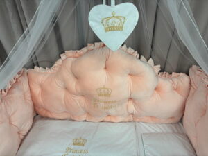 PEPPIbambini ROYAL Velvet Somon Biancheria da letto per bambini 11 pezzi, 100% Cotone con Ricamo - immagine 3