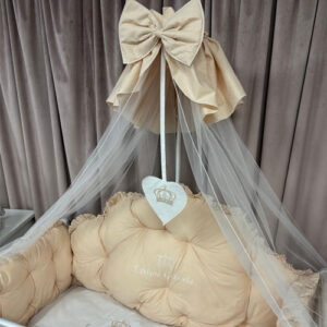 PEPPIbambini ROYAL White Beige Biancheria da letto per bambini 11 pezzi, 100% Cotone con Ricamo - immagine 5