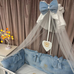 PEPPIbambini ROYAL Blue Velvet Biancheria da letto per bambini 11 pezzi, 100% Cotone con Ricamo - immagine 5