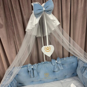 PEPPIbambini ROYAL Blue Velvet Biancheria da letto per bambini 11 pezzi, 100% Cotone con Ricamo - immagine 4