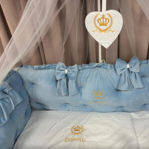 PEPPIbambini ROYAL Blue Velvet Biancheria da letto per bambini 11 pezzi, 100% Cotone con Ricamo - immagine 2