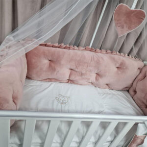 PEPPIbambini ROYAL Pink Velvet Biancheria da letto per bambini 11 pezzi, 100% Cotone con Ricamo - immagine 3