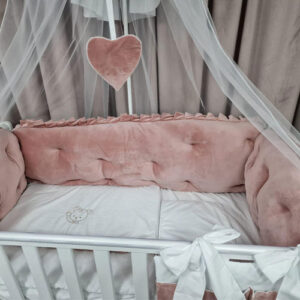 PEPPIbambini ROYAL Pink Velvet Biancheria da letto per bambini 11 pezzi, 100% Cotone con Ricamo - immagine 2
