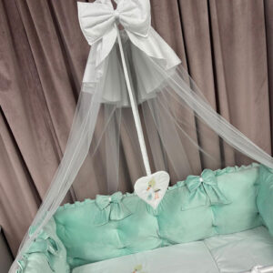 PEPPIbambini ROYAL Mint Velvet Biancheria da letto per bambini 11 pezzi, 100% Cotone con Ricamo - immagine 5