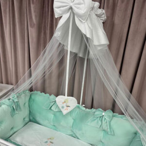 PEPPIbambini ROYAL Mint Velvet Biancheria da letto per bambini 11 pezzi, 100% Cotone con Ricamo - immagine 4