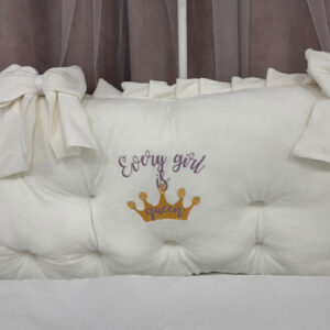 PEPPIbambini ROYAL White Velvet Biancheria da letto per bambini 11 pezzi, 100% Cotone con Ricamo - immagine 5