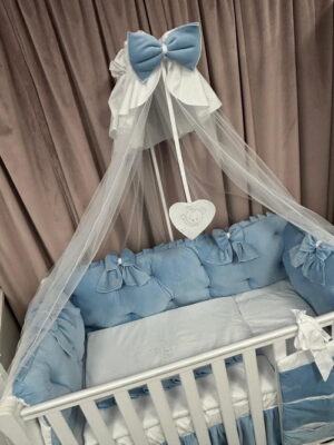 PEPPIbambini ROYAL Blue Velvet Biancheria da letto per bambini 11 pezzi, 100% Cotone con Ricamo - immagine 8