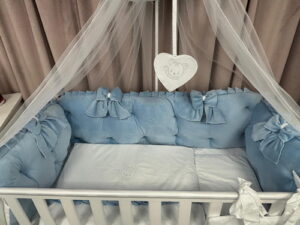 PEPPIbambini ROYAL Blue Velvet Biancheria da letto per bambini 11 pezzi, 100% Cotone con Ricamo - immagine 6