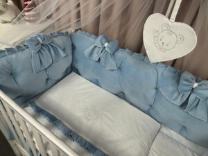 PEPPIbambini ROYAL Blue Velvet Biancheria da letto per bambini 11 pezzi, 100% Cotone con Ricamo - immagine 4