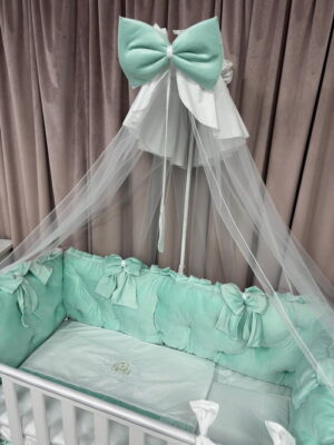 PEPPIbambini ROYAL Mint Velvet Biancheria da letto per bambini 11 pezzi, 100% Cotone con Ricamo - immagine 6