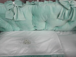 PEPPIbambini ROYAL Mint Velvet Biancheria da letto per bambini 11 pezzi, 100% Cotone con Ricamo - immagine 2
