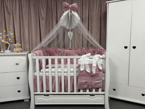 PEPPIbambini ROYAL Pink Velvet Biancheria da letto per bambini 11 pezzi, 100% Cotone con Ricamo - immagine 13