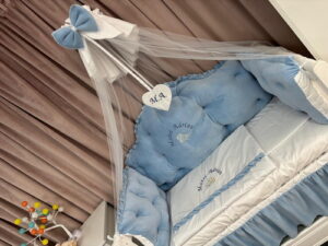 PEPPIbambini ROYAL Blue Velvet Biancheria da letto per bambini 11 pezzi, 100% Cotone con Ricamo - immagine 3