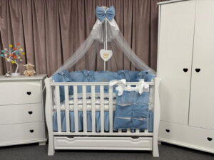 PEPPIbambini ROYAL Blue Velvet Biancheria da letto per bambini 11 pezzi, 100% Cotone con Ricamo - immagine 13