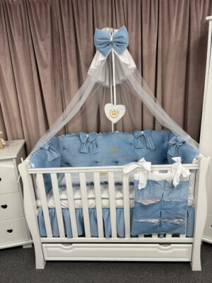 PEPPIbambini ROYAL Blue Velvet Biancheria da letto per bambini 11 pezzi, 100% Cotone con Ricamo - immagine 12