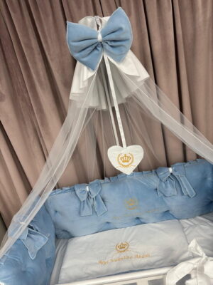 PEPPIbambini ROYAL Blue Velvet Biancheria da letto per bambini 11 pezzi, 100% Cotone con Ricamo - immagine 11