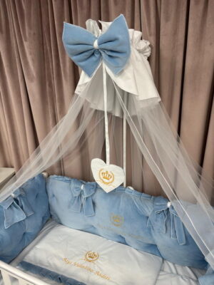 PEPPIbambini ROYAL Blue Velvet Biancheria da letto per bambini 11 pezzi, 100% Cotone con Ricamo - immagine 10