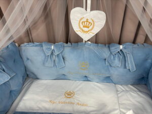 PEPPIbambini ROYAL Blue Velvet Biancheria da letto per bambini 11 pezzi, 100% Cotone con Ricamo - immagine 9