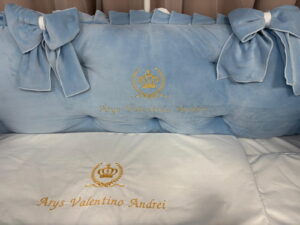 PEPPIbambini ROYAL Blue Velvet Biancheria da letto per bambini 11 pezzi, 100% Cotone con Ricamo - immagine 7