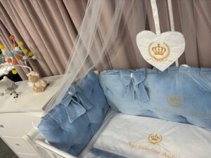 PEPPIbambini ROYAL Blue Velvet Biancheria da letto per bambini 11 pezzi, 100% Cotone con Ricamo - immagine 6