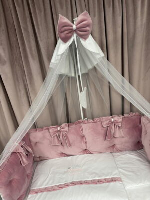 PEPPIbambini ROYAL Pink Velvet Biancheria da letto per bambini 11 pezzi, 100% Cotone con Ricamo - immagine 6