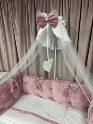 PEPPIbambini ROYAL Pink Velvet Biancheria da letto per bambini 11 pezzi, 100% Cotone con Ricamo - immagine 5