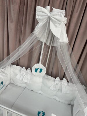 PEPPIbambini ROYAL White Velvet Biancheria da letto per bambini 11 pezzi, 100% Cotone con Ricamo - immagine 7