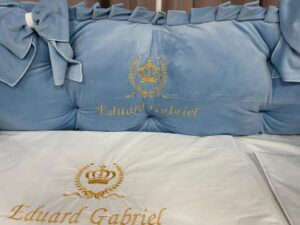 PEPPIbambini ROYAL Blue Velvet Biancheria da letto per bambini 11 pezzi, 100% Cotone con Ricamo - immagine 7
