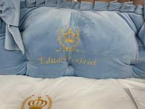 PEPPIbambini ROYAL Blue Velvet Biancheria da letto per bambini 11 pezzi, 100% Cotone con Ricamo - immagine 5