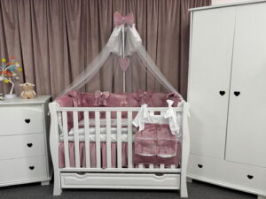 PEPPIbambini ROYAL Pink Velvet Biancheria da letto per bambini 11 pezzi, 100% Cotone con Ricamo - immagine 10