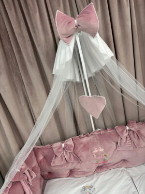 PEPPIbambini ROYAL Pink Velvet Biancheria da letto per bambini 11 pezzi, 100% Cotone con Ricamo - immagine 8