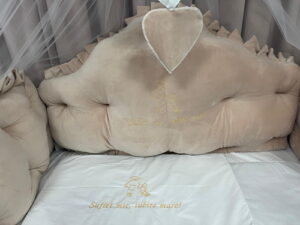 PEPPIbambini ROYAL Beige Velvet Biancheria da letto per bambini 11 pezzi, 100% Cotone con Ricamo - immagine 2